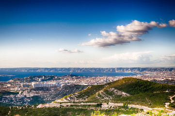 Vue en hauteur de Marseille