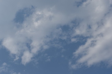 Blue Sky with White Clouds, Nature Background.