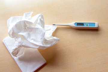 Electronic medical thermometer to measure fever.