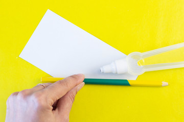Step 20. DYI tulip from colored paper. Step-by-step instruction. DIY gift for Mother's Day, March...