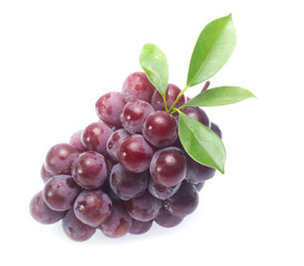 red grape  isolated on white