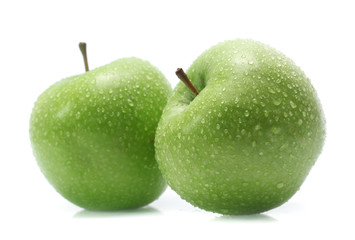 Green apple isolated on white background