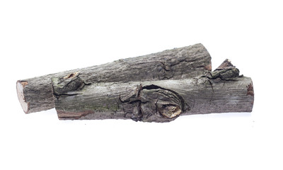 Fototapeta premium Pine logs on white background