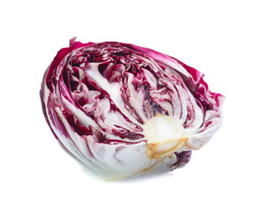 Fototapeta premium Radicchio, red salad isolated on white background