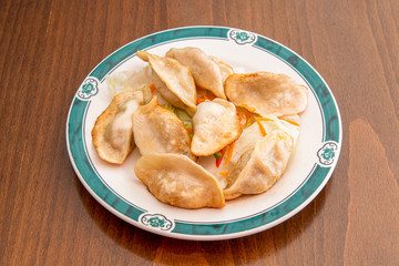 Photo of gyozas in restaurant