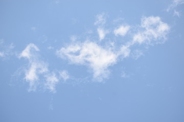 Blue Sky with White Clouds, Nature Background.