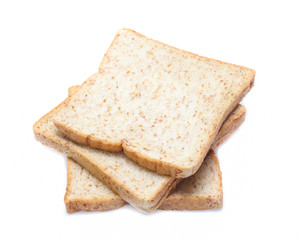 sliced bread isolated on white background