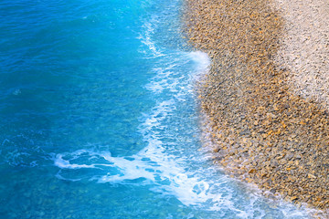 Photo beautiful blue sea waves and splashes