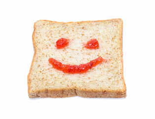 sliced bread isolated on white background