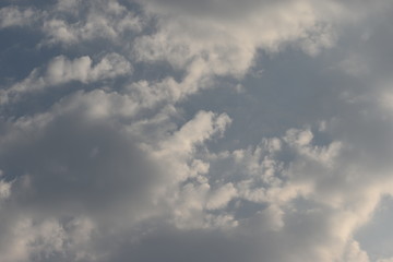 Blue Sky with White Clouds, Nature Background.