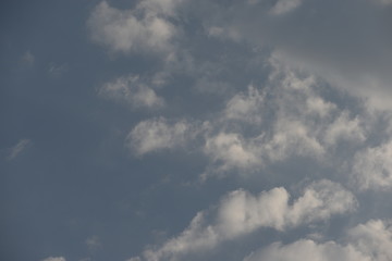 Blue Sky with White Clouds, Nature Background.