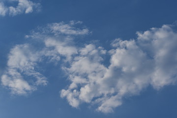 Blue Sky with White Clouds, Nature Background.
