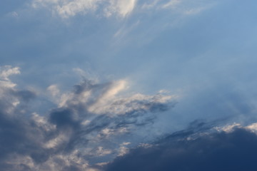 Blue Sky with White Clouds, Nature Background.