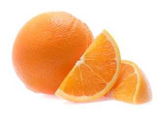 Orange fruit  isolated on white background