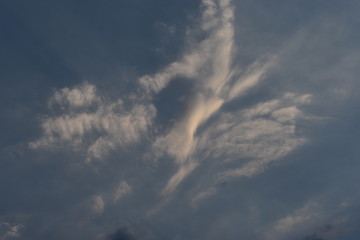 Blue Sky with White Clouds, Nature Background.