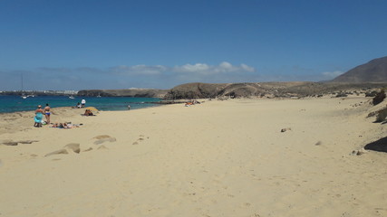 footprints in the sand lanzarote