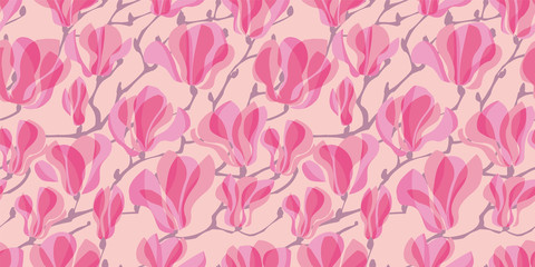 Abstract decorative magnolia flower bloom rapport