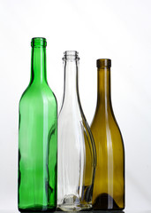 empty bottles of wine