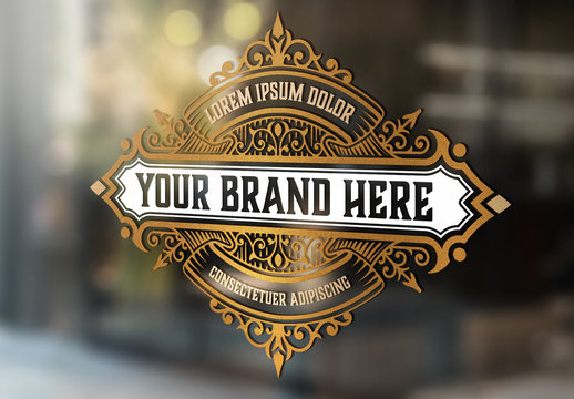 Vintage Logo with Floral Elements