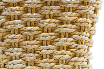 Close up part of paper wicker basket