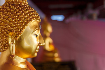 side face of buddha in Thailand