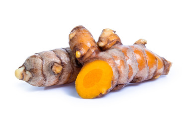 turmeric isolated on white background