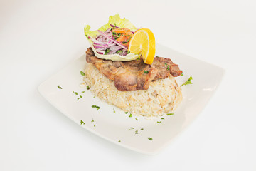 fillet with Peruvian rice