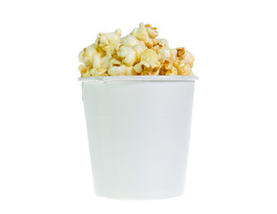 Popcorn  on white background