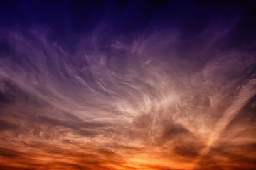 sky red cirrus cloud moody sunset dramatic