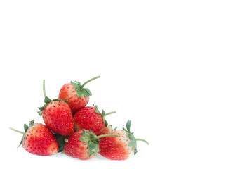 copy space strawberry isolated