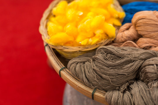 Cotton dye is made from natural ingredients. in Thailand.