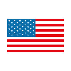 Isolated usa flag flat style icon vector design
