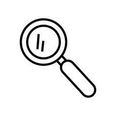 search magnifying glass line style icon