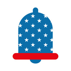 Isolated bell with stars flat style icon vector design