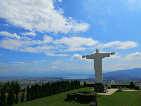 Amazing view from statue of jesus christ in Slovakia ( klin)