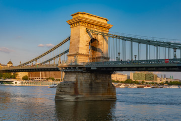 Obraz premium urban panorama of the city of Budapest in Hungary
