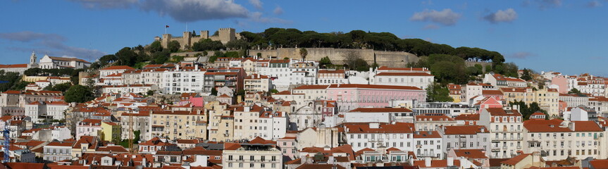 Fototapeta na wymiar Lissabon, Portugal, Panoramafoto