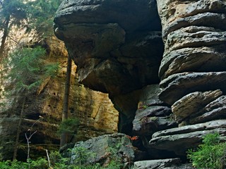 Czech Republic-view  of the Teplice Rocks