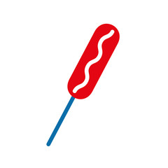 Isolated corn dog flat style icon vector design