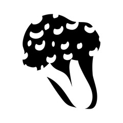 fungus plant boletus satanas silhouette style icon