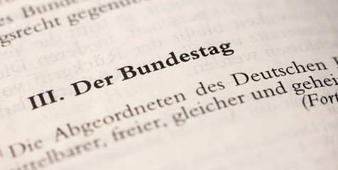 Bundestag im Grundgesetz