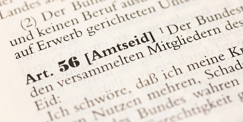 Vorschrift zu Art. 56 GG Amtseid Grundgesetz
