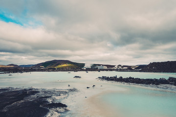 Famous Blue Lagoon In Iceland