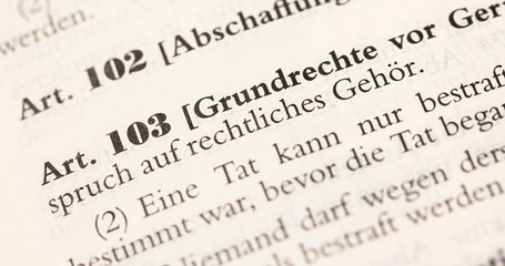 Art. 103 GG Grundrechte vor Gericht Grundgesetz