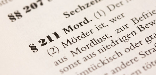 Gesetz zu &sect; 211 StGB Mord Strafgesetzbuch