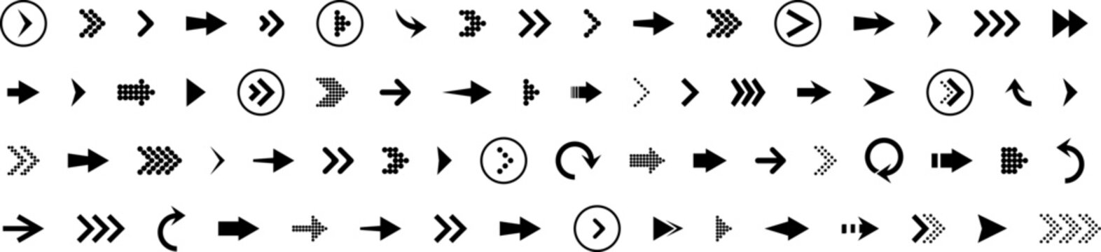 Arrows set icon. Arrows set vector illustration. Arrow icon. Arrow black colored. vector icon. Arrows vector collection. Vector