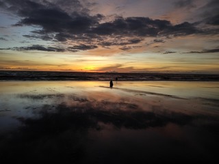 sunset on the beach