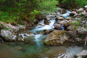Fototapeta na wymiar Beautiful river on mountain scenery