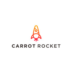 carrot rocket logo vector designs