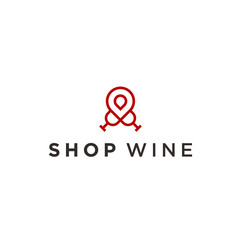 wine shop logo vector designs
